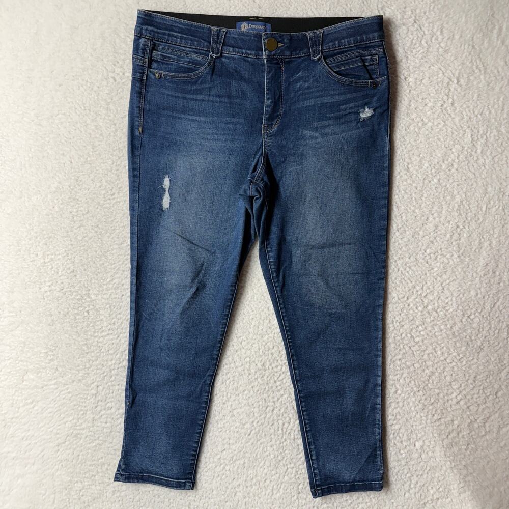 Democracy Womens 16 Ab Solution Jeans Distressed Ankle Skimmer High Rise Stretch